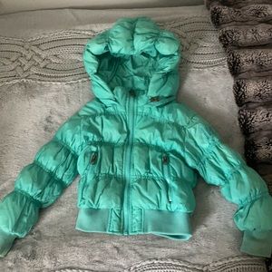 Diesel Vintage Kids Teal Puffer Jacket Size 3